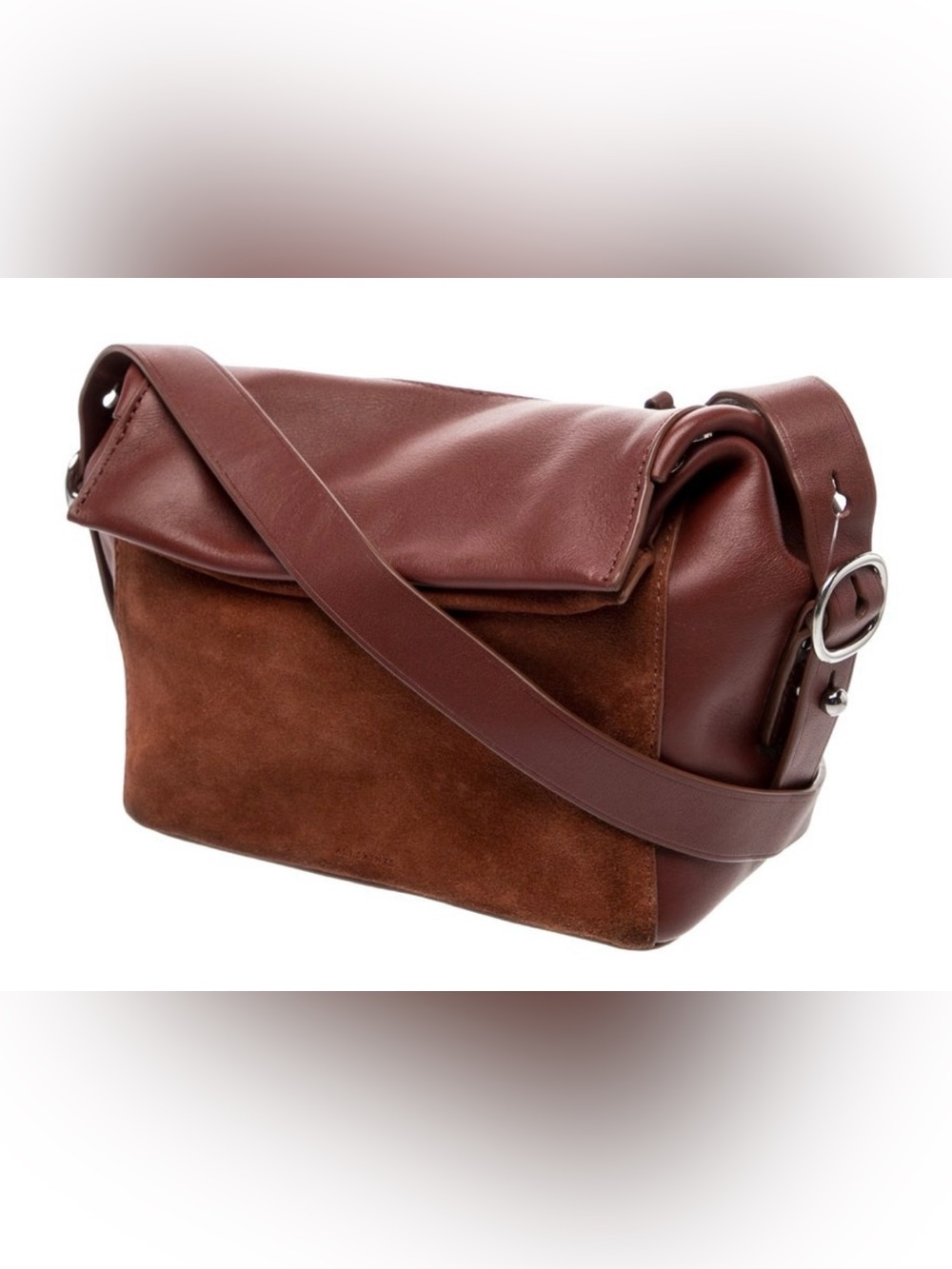 Allsaints Brown Leather & Suede Crossbody Bag - LIKE NEW!
